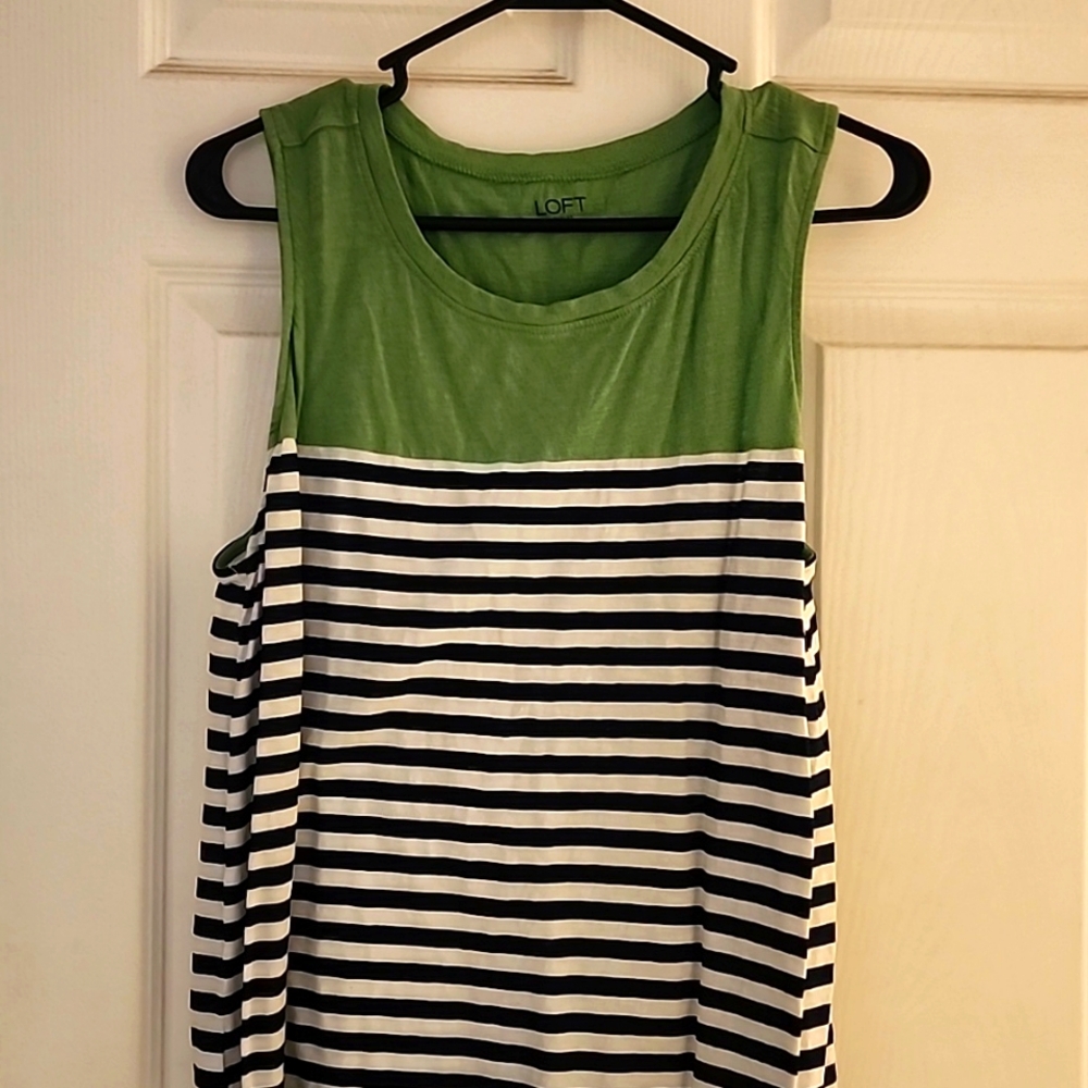 LOFT Outlet, Green with black and white stripes, S